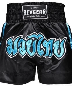 Revgear Kids Muay Thai Shorts - Black Blue