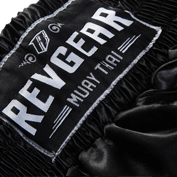 Revgear Kids Muay Thai Shorts - Black Blue 7 Revgear Kids Muay Thai Shorts - Black Blue