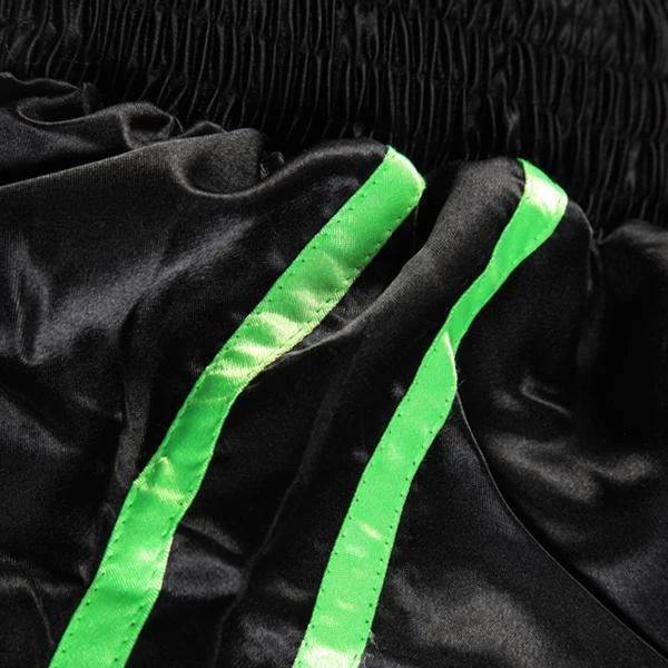 Revgear Kids Muay Thai Shorts - Black Green 5 Revgear Kids Muay Thai Shorts - Black Green