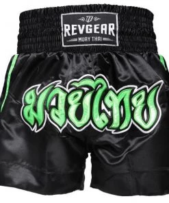 Revgear Kids Muay Thai Shorts - Black Green