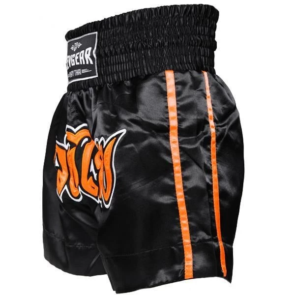 Revgear Kids Muay Thai Shorts - Black Orange 6 Revgear Kids Muay Thai Shorts - Black Orange