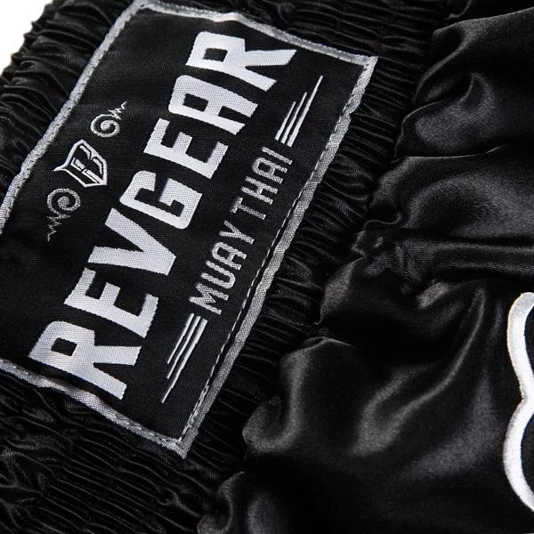 Revgear Kids Muay Thai Shorts - Black Orange 9 Revgear Kids Muay Thai Shorts - Black Orange