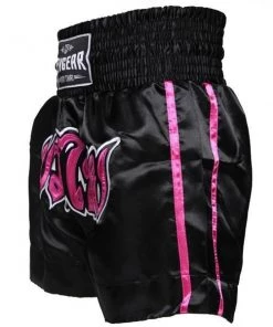 Revgear Kids Muay Thai Shorts - Black Pink 10 Revgear Kids Muay Thai Shorts - Black Pink