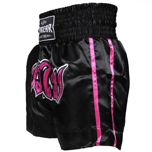Revgear Kids Muay Thai Shorts - Black Pink 5 Revgear Kids Muay Thai Shorts - Black Pink
