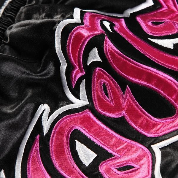 Revgear Kids Muay Thai Shorts - Black Pink 7 Revgear Kids Muay Thai Shorts - Black Pink