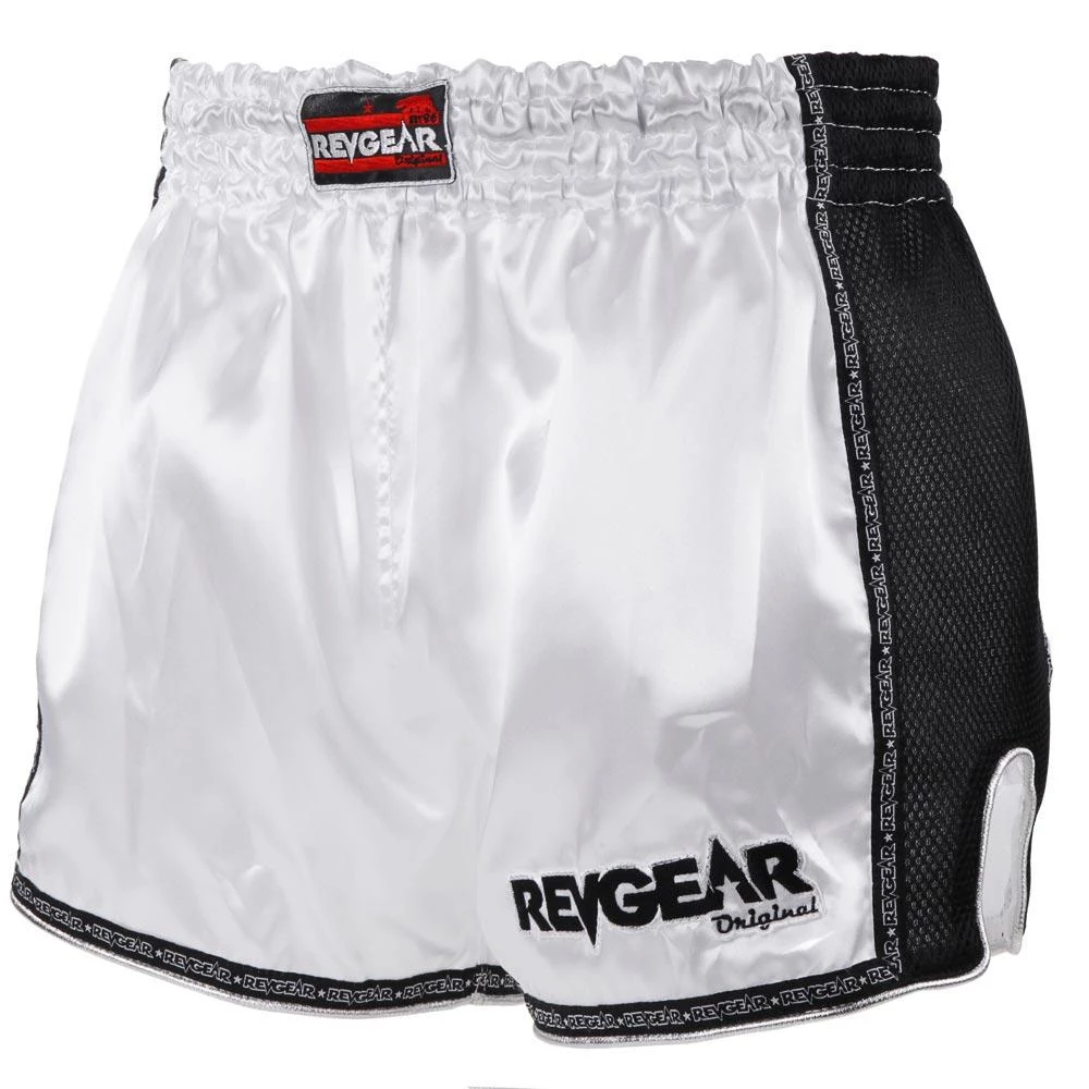 Revgear Original Muay Thai Shorts - White 8 Revgear Original Muay Thai Shorts - White