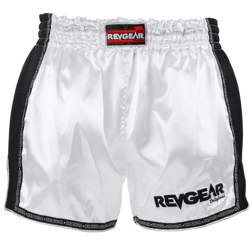 Revgear Original Muay Thai Shorts - White 3 Revgear Original Muay Thai Shorts - White