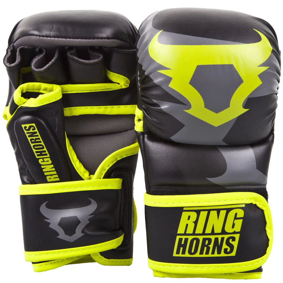 Venum Ringhorns Charger MMA Sparring Gloves - Black/Neo Yellow FIGHT GLOVES 3 Venum Ringhorns Charger MMA Sparring Gloves - Black/Neo Yellow FIGHT GLOVES