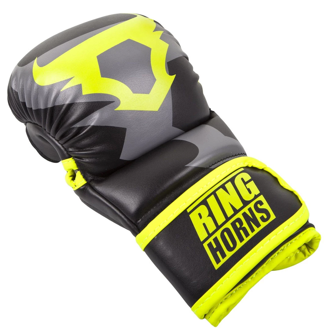 Venum Ringhorns Charger MMA Sparring Gloves - Black/Neo Yellow FIGHT GLOVES 4 Venum Ringhorns Charger MMA Sparring Gloves - Black/Neo Yellow FIGHT GLOVES