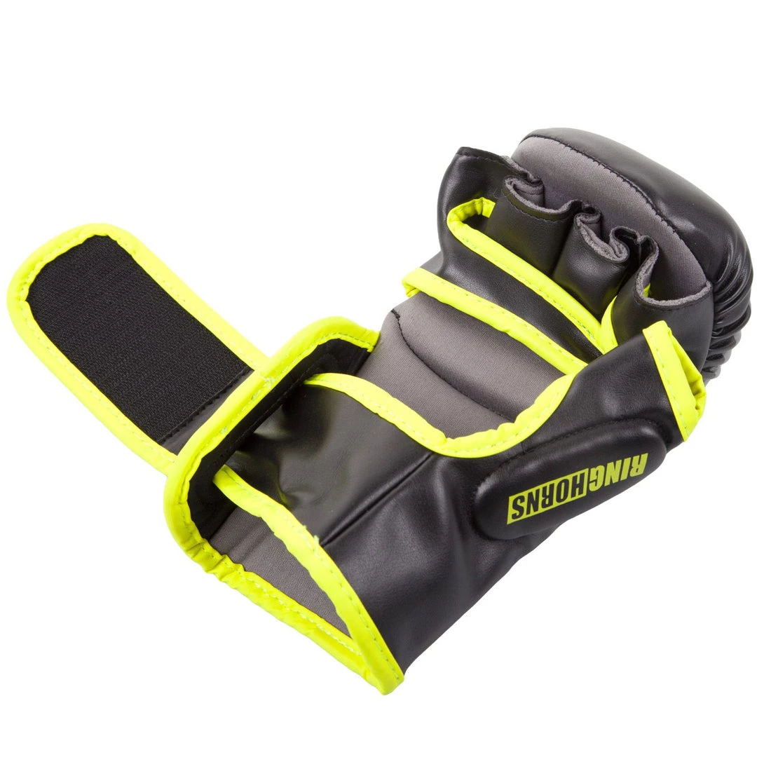 Venum Ringhorns Charger MMA Sparring Gloves - Black/Neo Yellow FIGHT GLOVES 6 Venum Ringhorns Charger MMA Sparring Gloves - Black/Neo Yellow FIGHT GLOVES