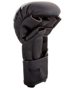 Venum Ringhorns Charger MMA Sparring Gloves - Black/Black