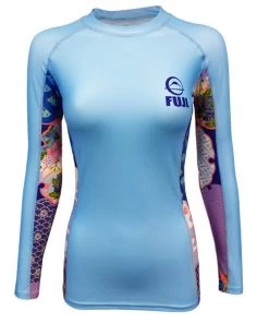Fuji Sports Women's Kimono Rash Guard Blue Rashguards