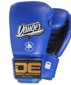 Danger Equipment Super Max Leather Boxing Gloves - Blue