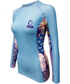Fuji Sports Women's Kimono Rash Guard Blue Rashguards