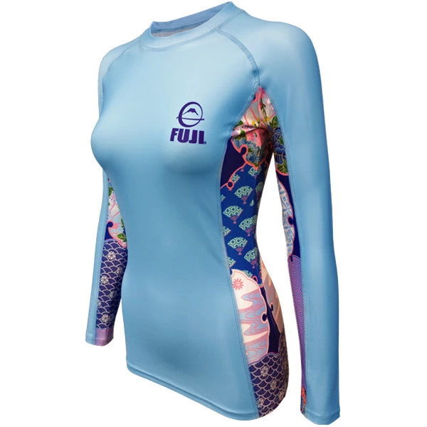 Fuji Sports Women's Kimono Rash Guard Blue Rashguards 3 Fuji Sports Women's Kimono Rash Guard Blue Rashguards