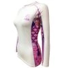 Fuji Sports Women's Kimono Rash Guard White Pink 1 Fuji Sports Women's Kimono Rash Guard White Pink